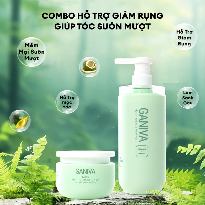 Product Introduction of Combo Dầu Gội + Dầu Xả Ganiva - Hỗ Trợ Giảm Rụng Tóc - Chăm sóc tóc giúp tóc chắc khỏe, mềm mượt 16