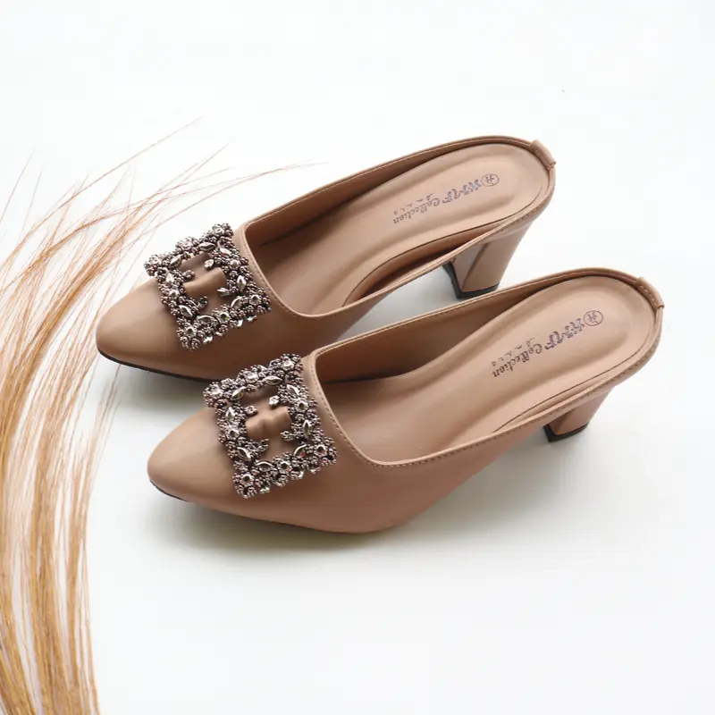 HMF Yuiko High Heels Mules Wanita 7 cm AR08 4