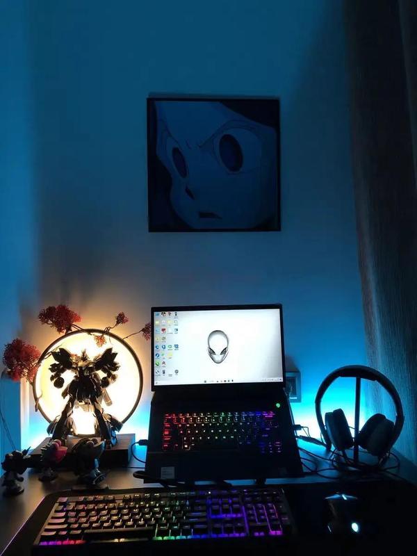Product Introduction of In Stock Anime Mobile Suit Warm Light Led Ring Lamp Usb Socket Display Bracket Light Ring Christmas Gifts Anime Figures Toys 10