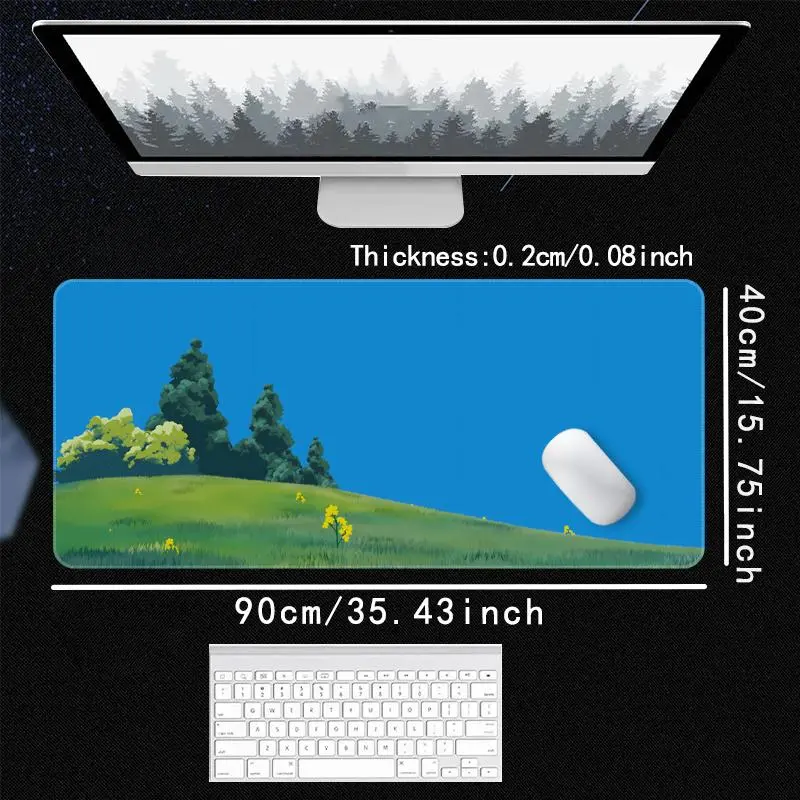 Grassland Forest Natural Scenery Mouse Pad, Rectangle Gaming Mouse Pad, Non-Slip Rubber Base Mouse Pads, Office Desk Accessories for Computer Work 8