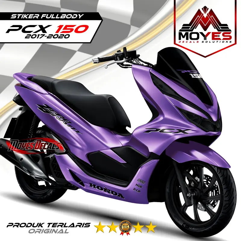 COD Stiker Decal Motor PCX 150 Variasi Fullbody Motif Polosan Simple Keren Motorcycle Racing 7