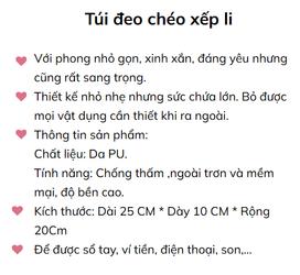 Product Introduction of [VKYSHOP] Túi Phong Cách Mới Xếp Ly Nữ Mùa Xuân 2024 Mùa Hè Túi Xô Dây Rút Độc Đáo Dây Đeo Vai Túi Messenger 0