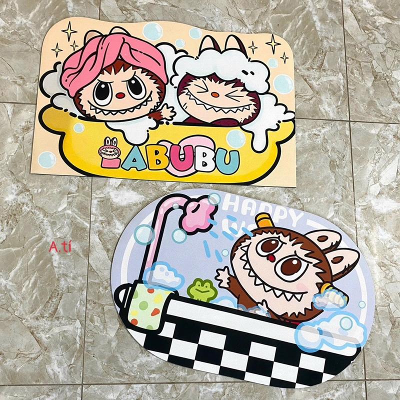 ￼Thảm Lau Chân Silicon 3D LaBuBu Size 40x60cm, Thảm Chùi Chân Trải Sàn Nhà Thấm Hút Nước