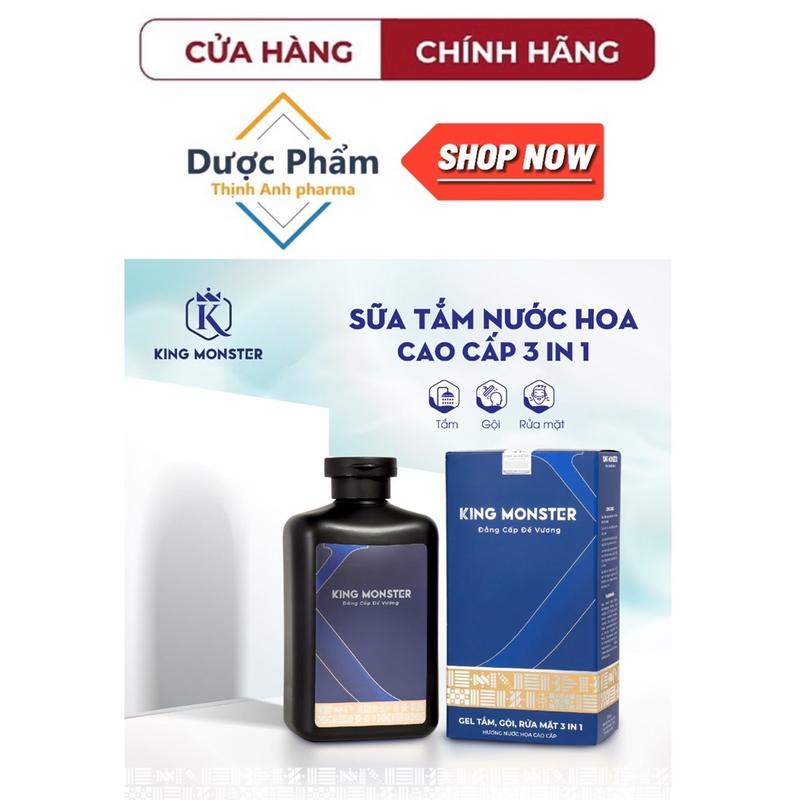Sữa tắm gội KING MONSTER 3 in 1 Hương nước hoa cao cấp 350ml
