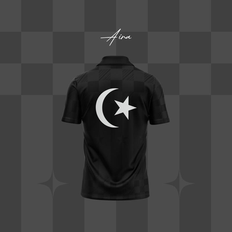 Product Introduction of TFC Black Jersey Terengganu Retro Collar Unisex Shirt 5