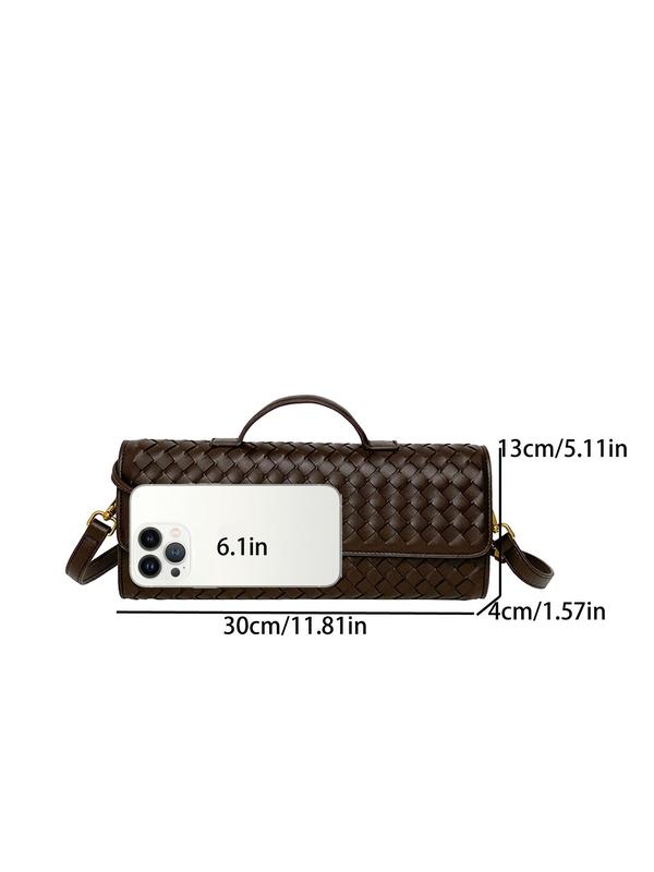 Women's Fashionable Plaid Embossed Handbag, Casual Versatile Shoulder Bag for Daily Used, Trendy All-match Commuter Bag 8