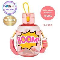 Gambar Botol Minum BOOM U-1352 With Tali Panjang & Sedotan 750 ML - Pink dari Ollahomeliving Kota Bogor 3 Tokopedia