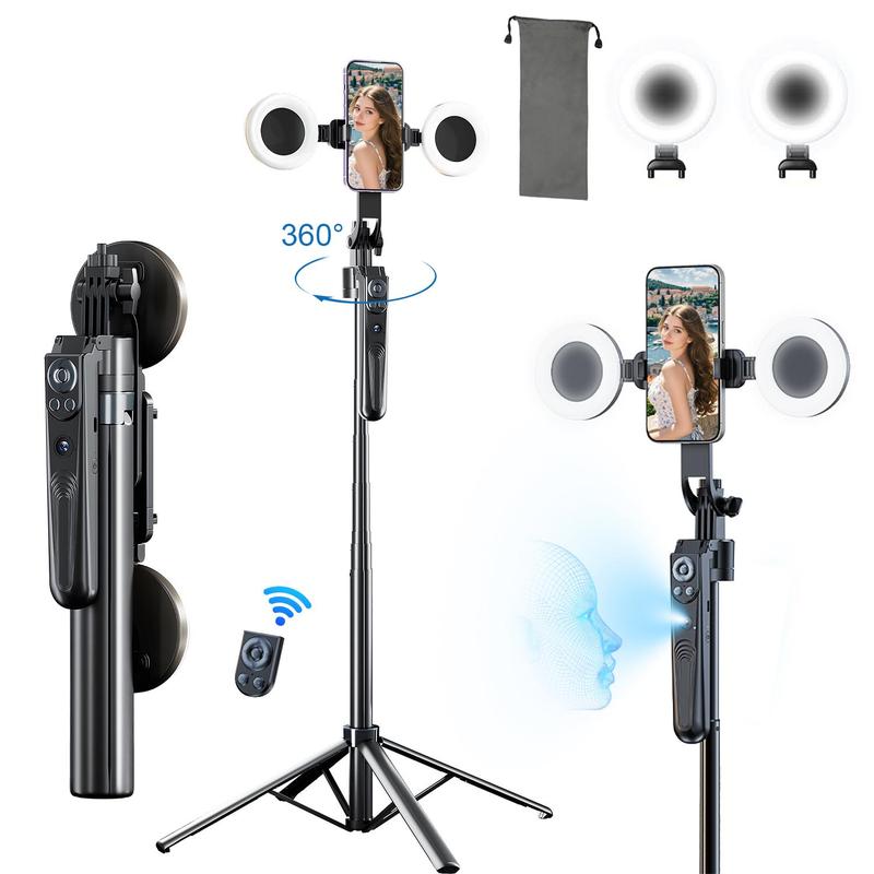 Auto Face Tracking Phone Holder, 360° Rotation Face Body Phone Tracking Tripod, Smart Shooting Camera Mount for Live Vlog Streaming Video, Selfie 0