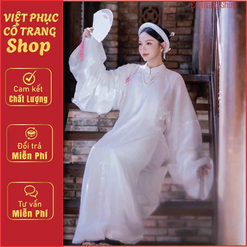 Áo tấc cổ phục truyền thống Việt Nam chuẩn form chất liệu tơ sống may 2 lớp TẶNG KÈM MẤN - Việt Phục Cổ Trang Shop