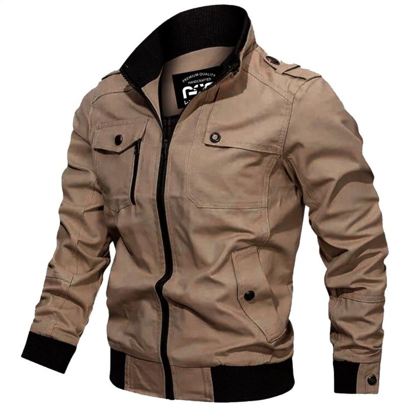 Jaket Bomber Kanvas Military Klasik By Rsp Jaket Bomber Klasik Pria Casual Tebal Semi Parka 0