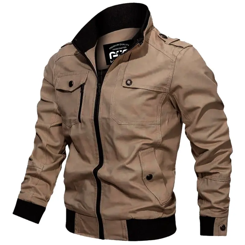 Jaket Bomber Kanvas Military Klasik By Rsp Jaket Bomber Klasik Pria Casual Tebal Semi Parka 0