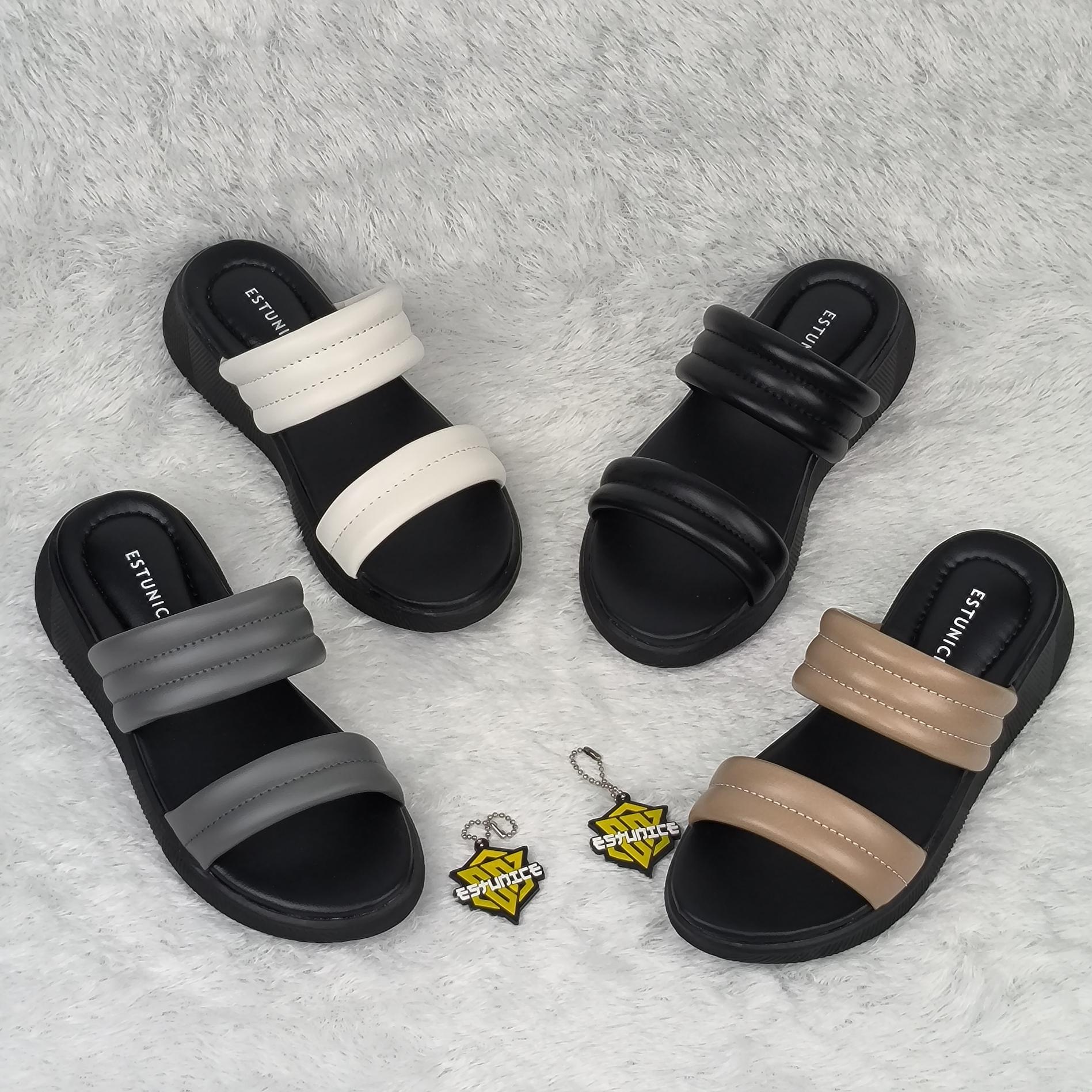 Estunice Sandal Slop Wanita Sendal Selop Wedges Terbaru Kekinian - Dania Estunice Sandal Slop Wanita Sendal Selop Wedges Terbaru Kekinian - Dania