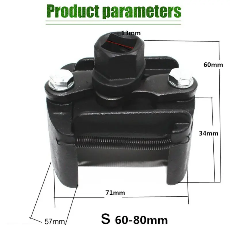 60-80mm Universal Kunci Filter Oli Mobil Adjustable Dua Rahang Kunci Pas Filter Oli Baja Vanadium Krom Oil Filter Wrench 3