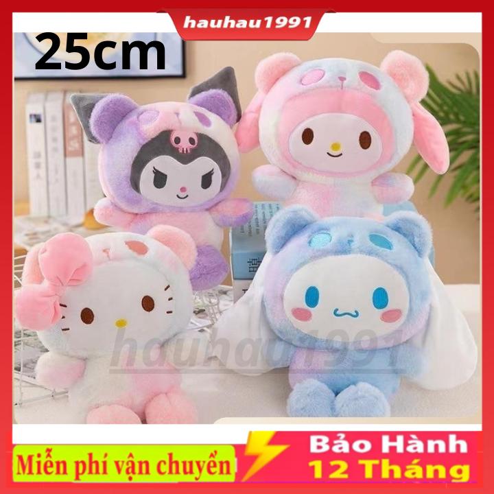 25cm Anime Nhiều Màu Sắc hello kitty sanrio Đồ Chơi Kawaii Mymelody Kuromi cinnamoroll Sang Trọng Thú Nhồi Bông mềm
