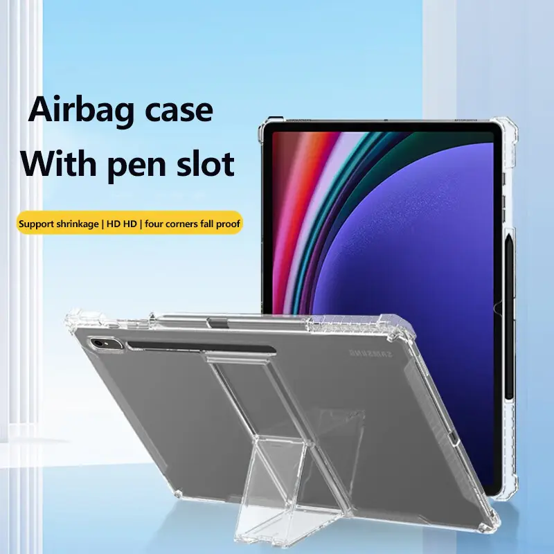 Case For Samsung Galaxy Tab S10 Plus S10+ 12.4 S10 Ultra 14.6 2024 S9 FE Plus S8Plus S7 FE A9 A8 S6 Lite Transparent TPU Protection Shockproof Cover