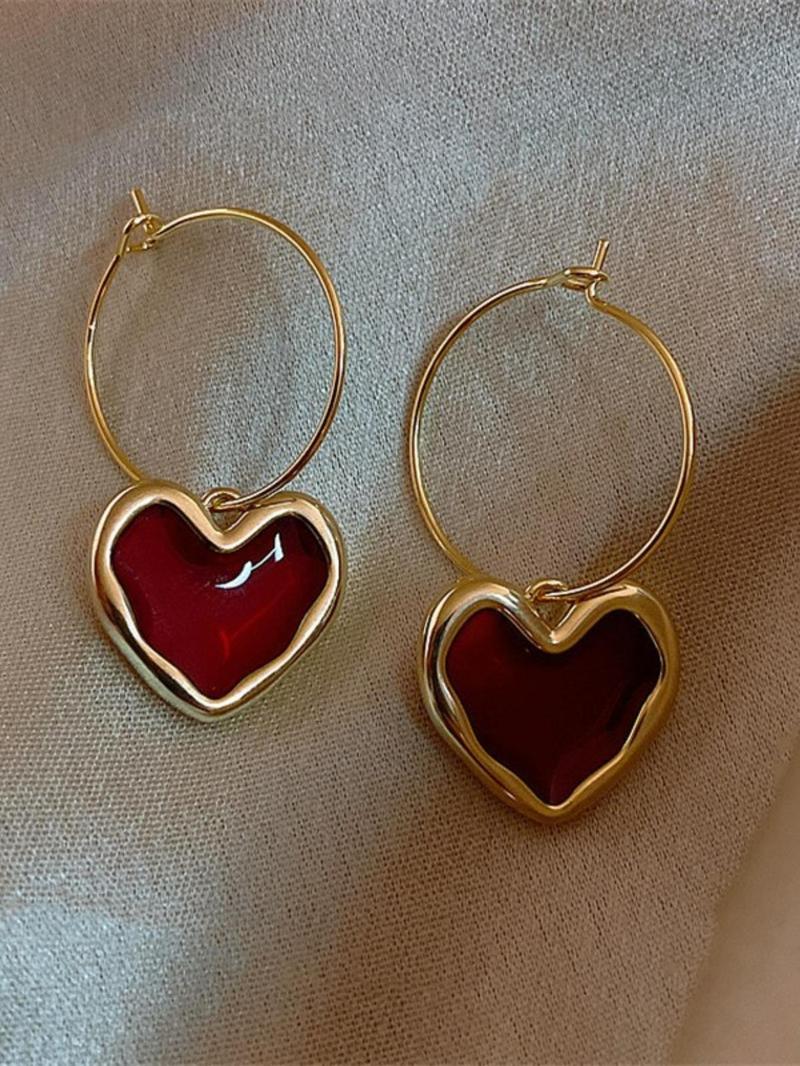 Product Introduction of Fashionable Heart Decor Dangle Earrings, Casual Chic Vintage Jewelry for Women, Trendy Jewelry Gift for Party and Daily Life, Valentine's Day, Gift 14