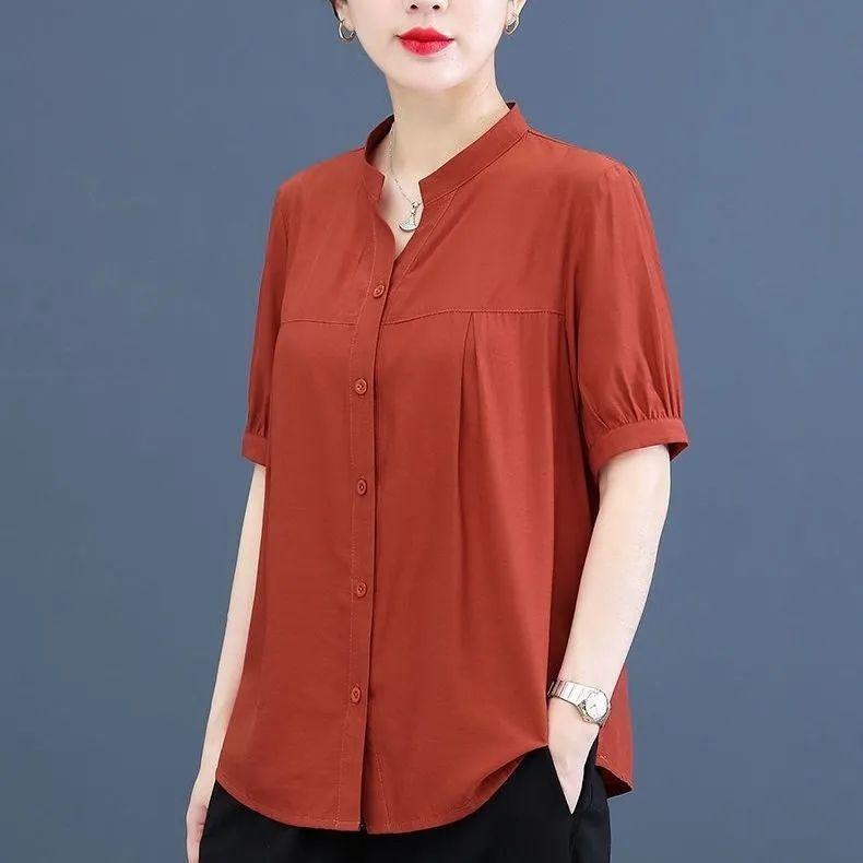 Product Introduction of Áo Sơ Mi Voan, Hàng Mới Về Mùa Hè Cho Nữ, Thời Trang Đẹp, Cổ Chân Đế Áo Sơ Mi Voan, Thanh Lịch, Thích Hợp Cho Quần Áo Của Mẹ, Áo Sơ Mi Nhỏ Áo, Có Sẵn Trong Các Cặp Đôi 19