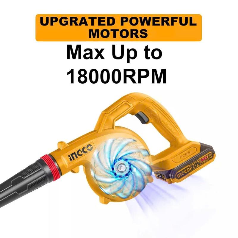 Máy thổi bụi cầm tay không dây dùng pin 20V INGCO CABLI20028 chưa kèm pin sạc 2