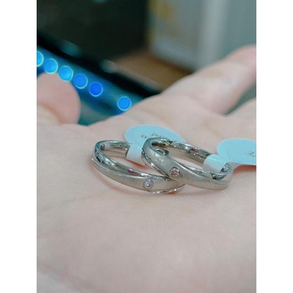 Cincin couple titanium silver { HARGA SATUAN }  / Cincin Mmata Banyak Pilihan Cincin Stainless Steel Polos skena 5