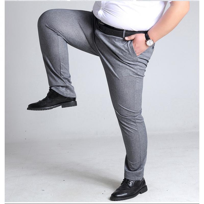 Big Size 29-52 Plus Size Men's Elastic Business Pants Non Iron Formal Office Long Pant Flexible Trousers 1