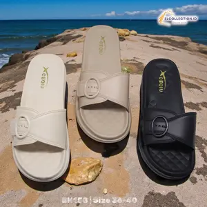 EH158 | Sandal Wanita Terbaru 2025 | Sendal Wanita Kekinian Branded Original | Sandal Selop Cantik Nyaman dan Empuk