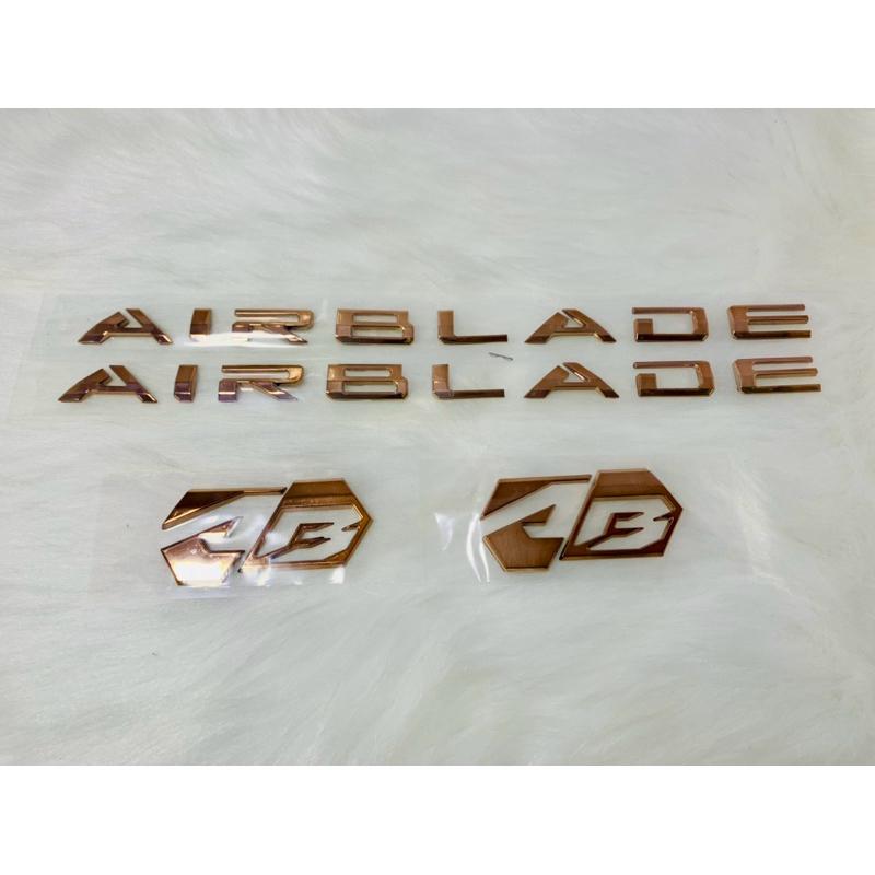 Bộ Tem dán xe logo chữ nổi ốp sườn xi cứng xe Honda  AB Air Blade đời 2020 - 2023 hàng loại Đep ( Gía cặp ) Nhãn Dán 5