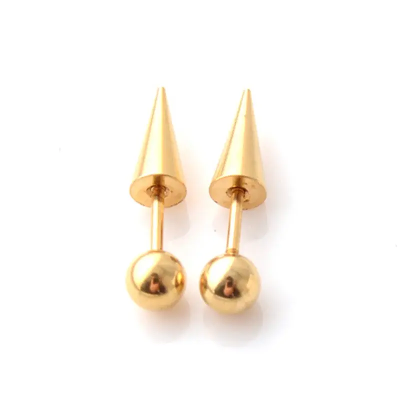 【Available】 Stainless Steel Spike Stud Earrings for Human Helix Piercing Jewelry 5 Colors