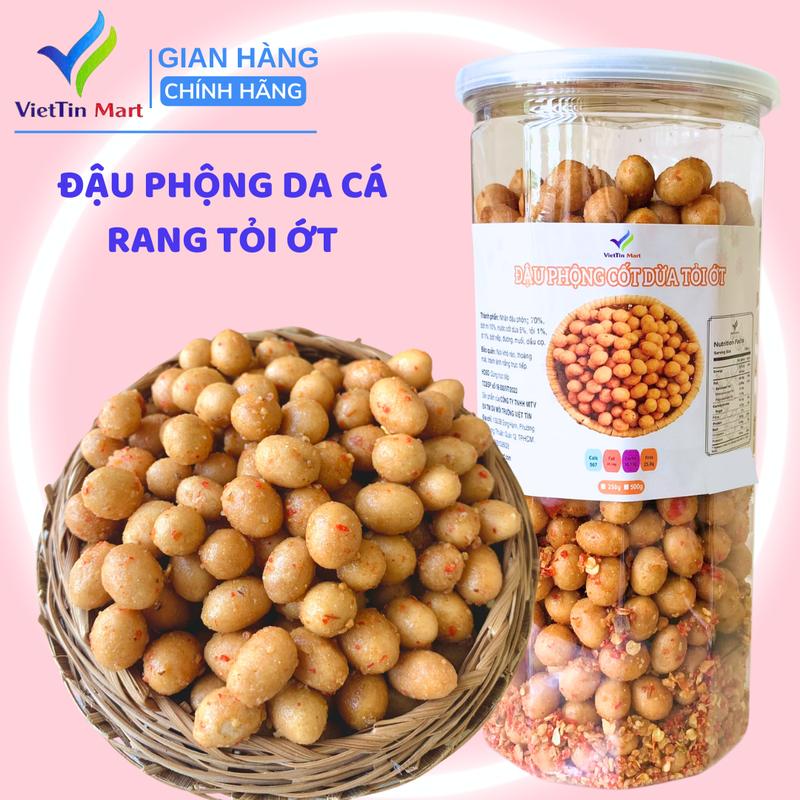 500Gr Đậu Phộng Da Cá Rang Tỏi Ớt VietTin Mart