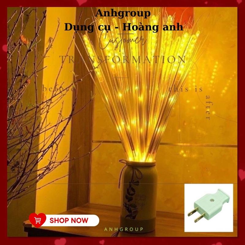 Bông Lúa Thần Tài, Đèn Led Bông Lúa Bó 10 Bông Kèm Phích Cắm, Trang Trí Tết, Bàn Thờ Gia Tiên Ấm No, Đủ Đầy, Sung Túc Cả Năm