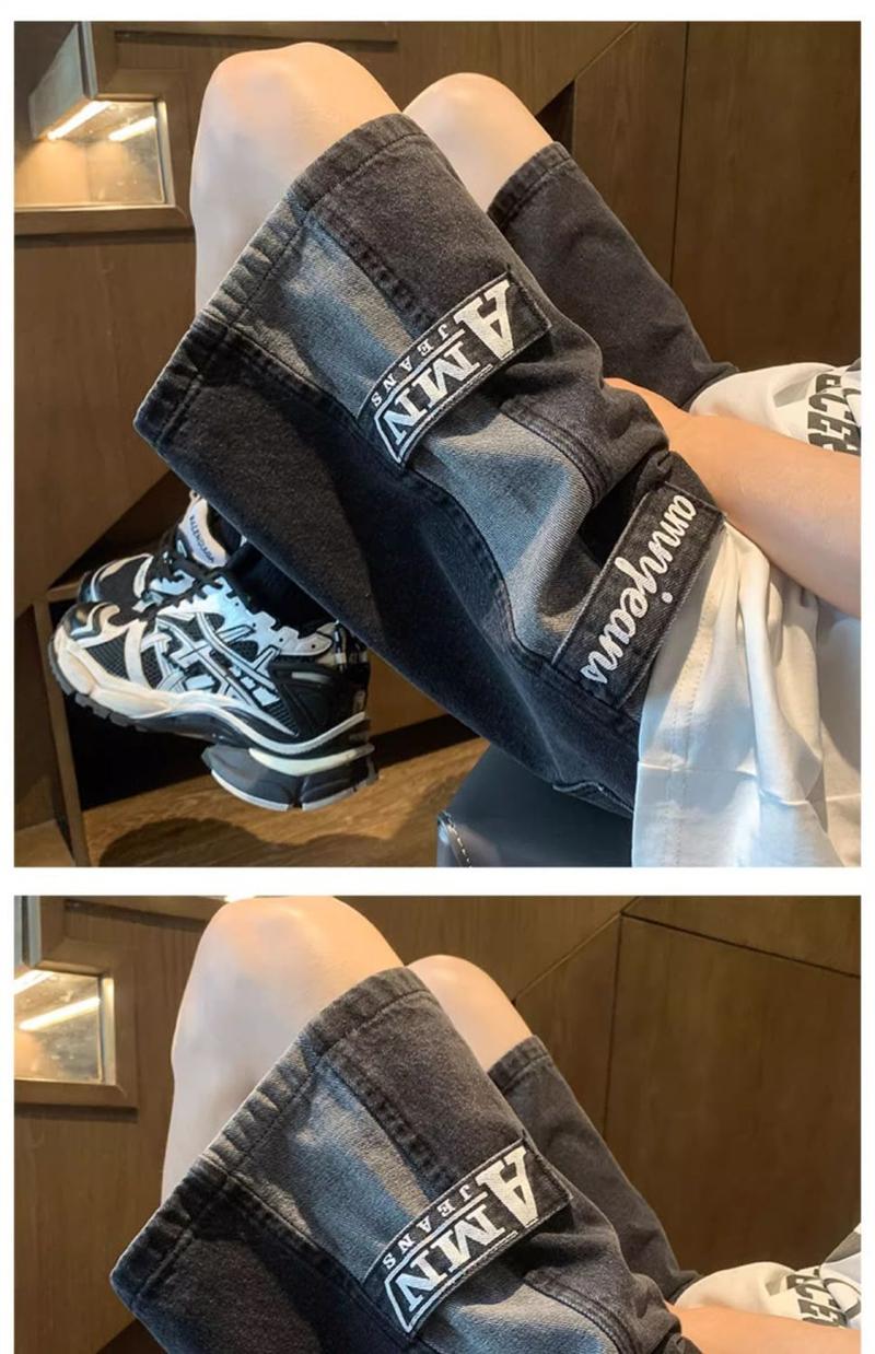 Product Introduction of 2025 [1044 People Collected] Men's Summer Thin American Style Cargo Five-Point Denim Shorts Men's Pants Ins Trend Versatile Loose Straight-Leg 25