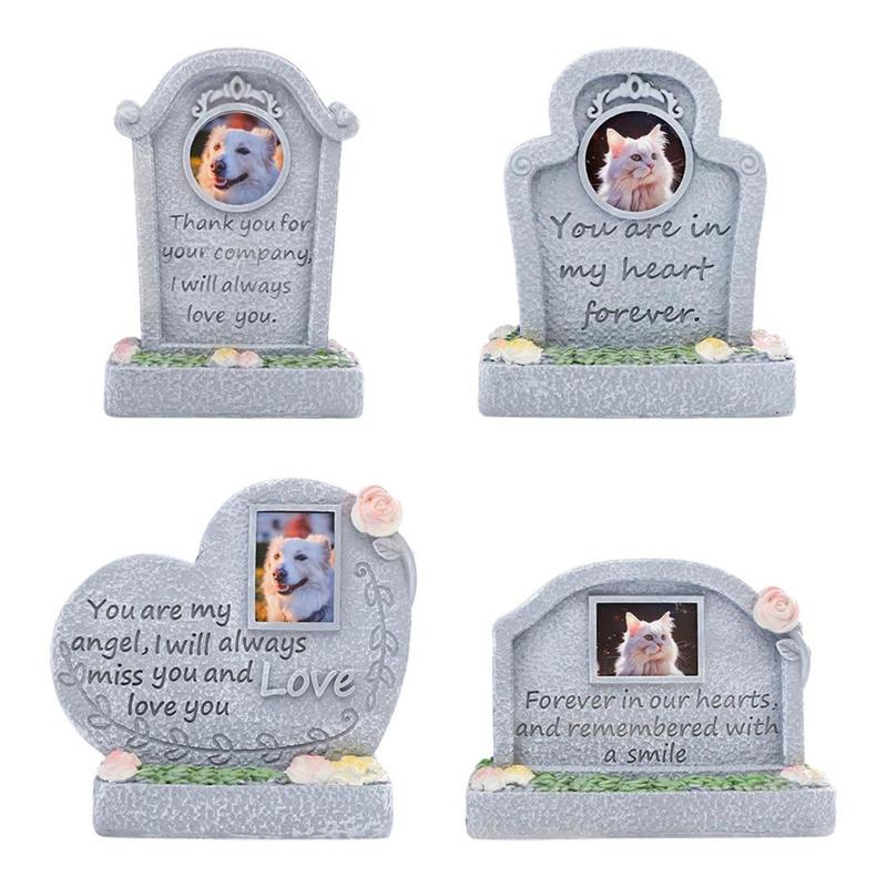Pet Memorial Monument Waterproof Loss of Pet Sympathy Gifts Cat Memorial Headstone for Patio Garden Outdoors Flowerbed Backyard 1