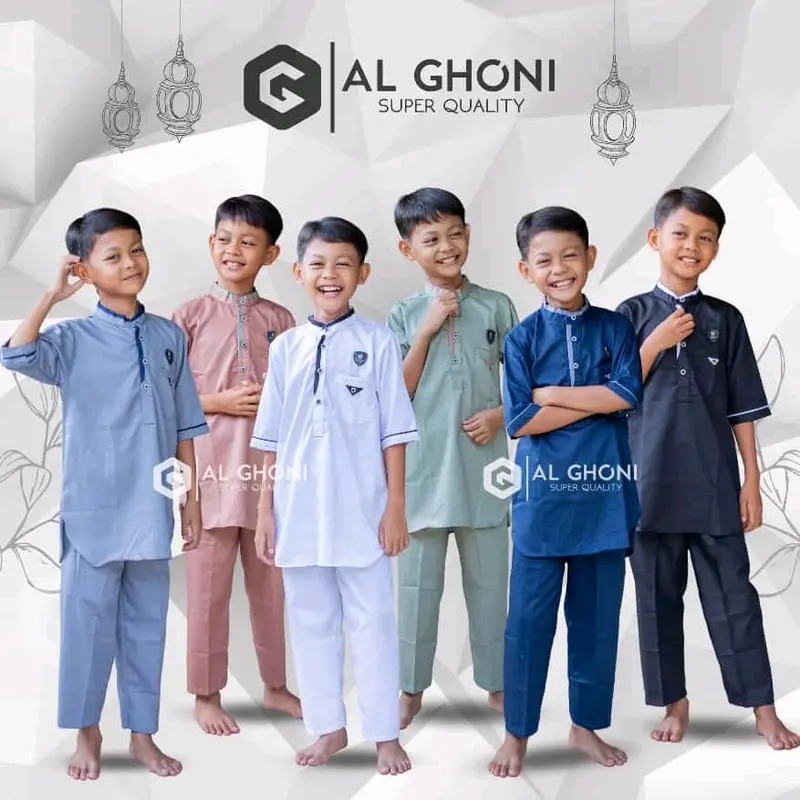 setelan kurta anak laki2 Polos Koko 0