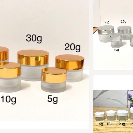 [Giá sĩ] combo 10 hủ face thuỷ tinh nắp vàng 5gr-10gr-20gr-30gr-50gr 4