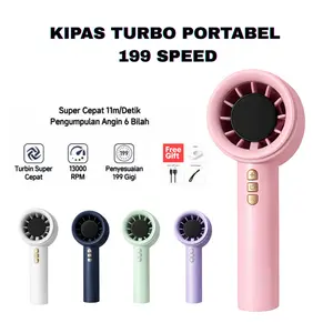 Exclusive Promo Ummbabareview Kipas Mini Portabel 199 Speed 3000 Mah Kipas Angin Turbo Kipas Mini Genggam Kipas Portable