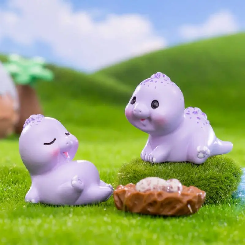 Assorted Resin Dinosaur Miniatures For Diy Garden Crafts Cute Desk Decor
