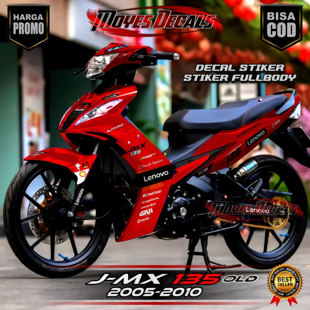 Decal Fullbody Motor Yamaha Jupiter MX Old 135 Motif Balapan!! - Motorcycle Racing