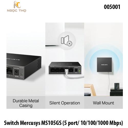 Chia mạng Mercusys MS105GS (5 port/ 10/100/1000 Mbps) - Switch Mercusys MS105GS (5 port/ 10/100/1000 Mbps) 4