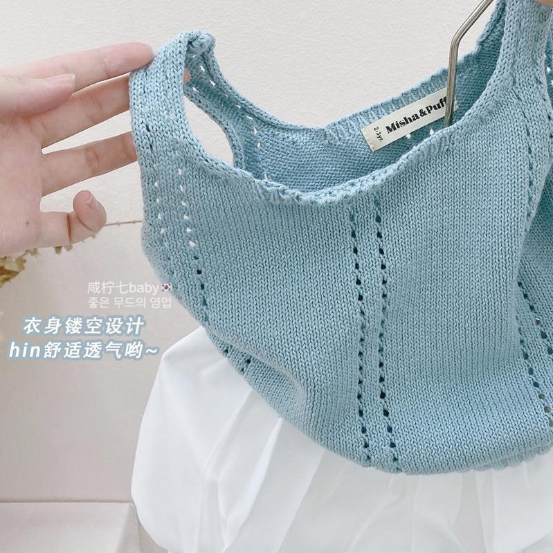 Trang Phục Mùa Hè Cho Bé Gái, Bộ Sưu Tập Mới 2022, Áo Bé Gái, Được Làm Bằng Sợi Bông Ins Đẹp, Áo Yếm Ngầu Thích Hợp Cho Mùa Hè 2