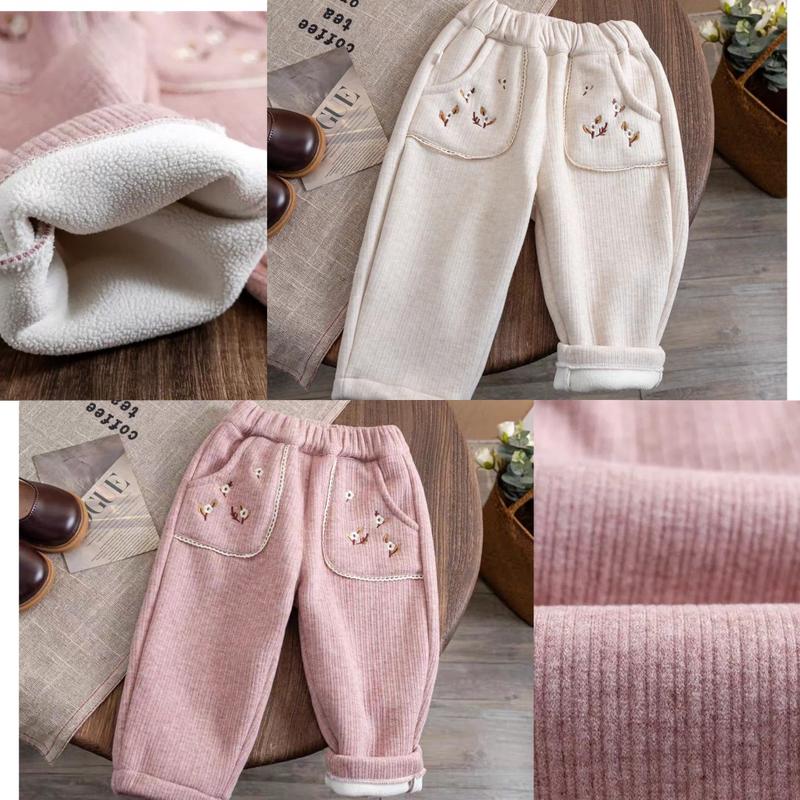 Product Introduction of Quần nỉ bông thêu hoa cho bé gái 80-130 7