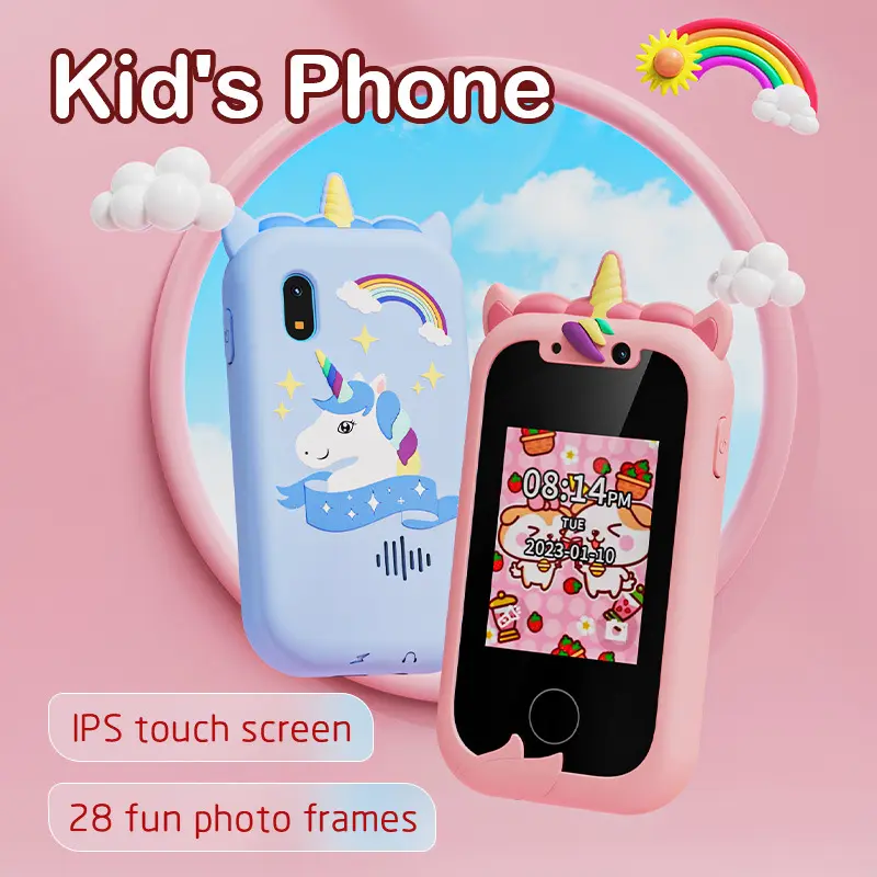Kids Smart phone toys, touchscreen HD Dual camera cell phone for kids, travel toy with 8GB SD card Christmas, Halloween gift, birthday gifts gaming  phone