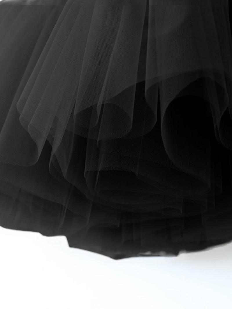 Product Introduction of Women's Solid Tulle Skirt, Elegant Fashion Knee Length Skirt for Party Club Dating, Ladies Bottoms for All Seasons 9