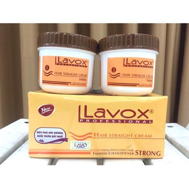 Kem duỗi tóc Lavox - hộp 2 hũ kèm lược và găng tay