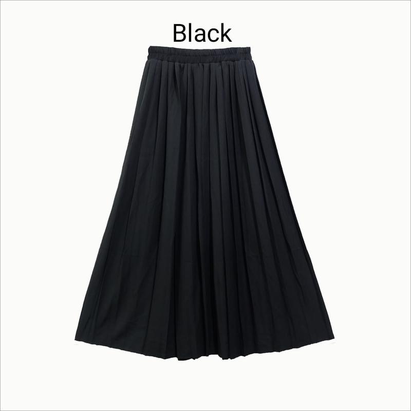 PAKET ISI 5 PCS ROK PLISKET PREMIUM JUMBO M FiT TO XXL / MAYUNG / MAXI REMPEL LIPAT PANJANG / MAKSI MUSLIM TERBARU TEBAL HYGET TERMURAH Polos Hitam Cokelat Navy Putih Navy 5