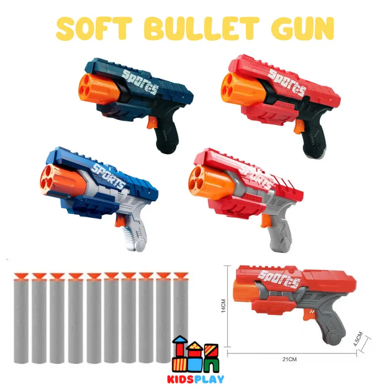 Soft Bullet Gun Mainan Tembak Anak Tembak Mainan Soft Bullets Toy Airsoft Kids Toy Hollow Hole Foam Head Soft Bullet 0