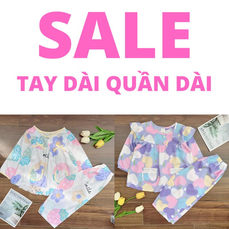 SALE LẺ SIZE TAY DÀI QUẦN DÀI KHÔNG ĐỔI TRẢ 9kg-35kg đồ tole lanh cho bé gái mặc nhà MinMin Baby KHÔNG ĐỔI TRẢ