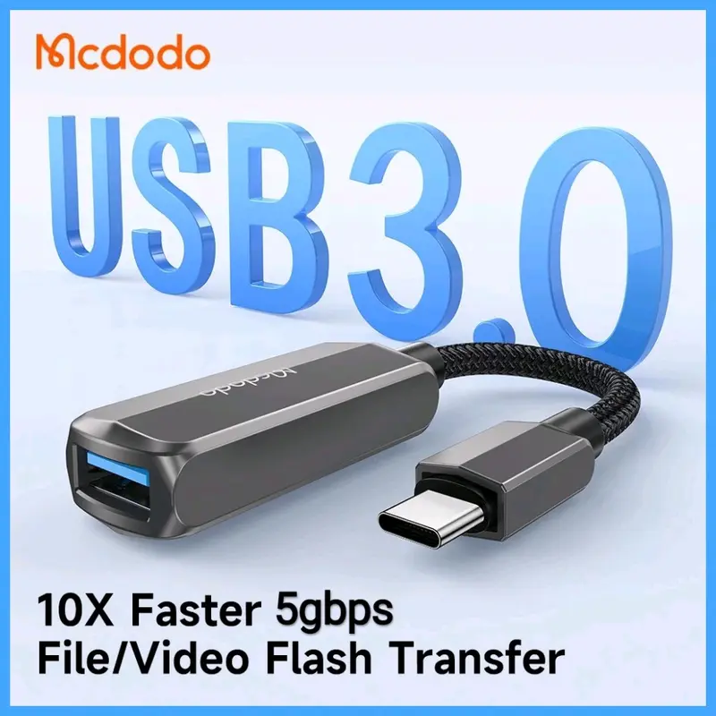 Mcdodo OTG Type C ke USB 3.0 dan Charger 60W Flashdisk Hardisk 2TB 5