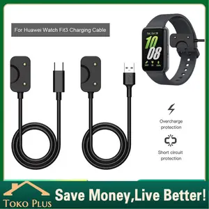 Charger Fits with Samsung Galaxy Fit 3 dengan Kabel USB dan Type C Kabel Dock untuk Pengisian Cepat