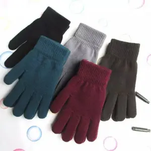 Sarung Tangan Rajut Polos Dewasa / Sarung Tangan Otomotif Motor Pria Wanita Coklat Grey Hitam Gloves