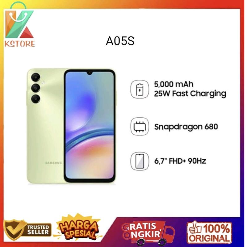 SAMSUNG A05S 6/128 NEW GARANSI RESMI GRATIS CHARGR 0