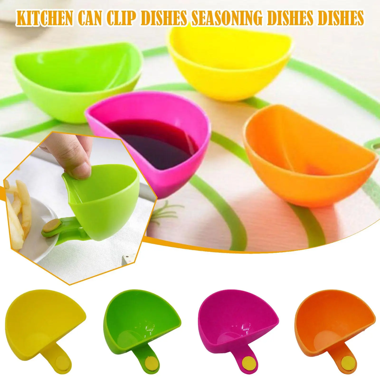 Kitchen Can Clip Dishes Seasoning Dishes Dishes Multi-purpose Can Hold Bowls Plates Seasoning Salad Seasoning Box